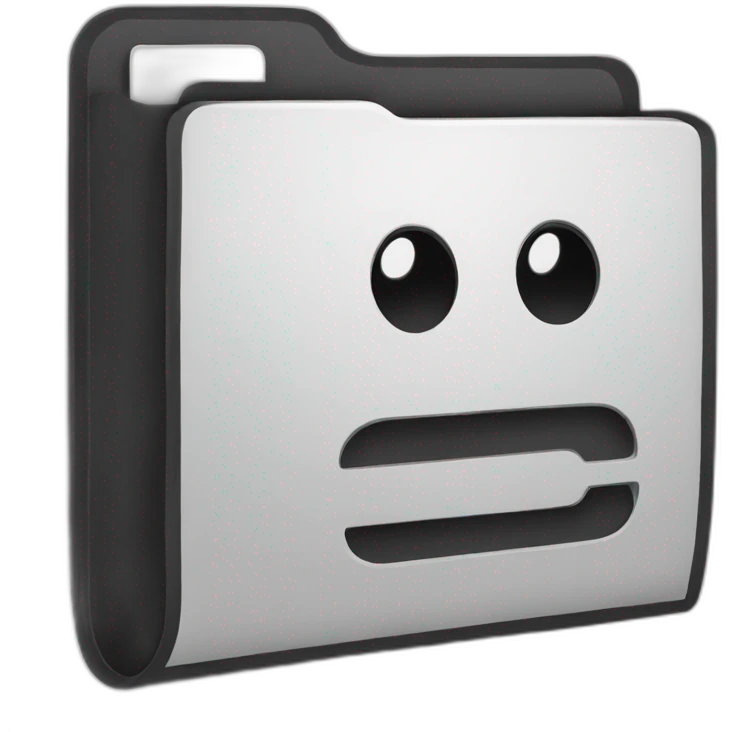 black folder icon emoji