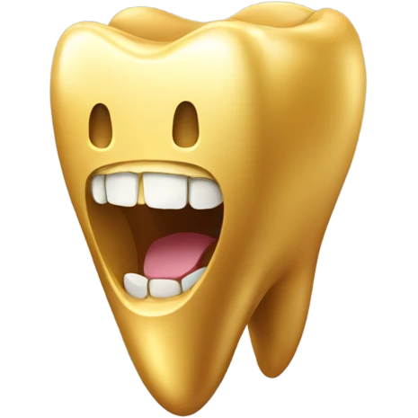 Golden tooth emoji