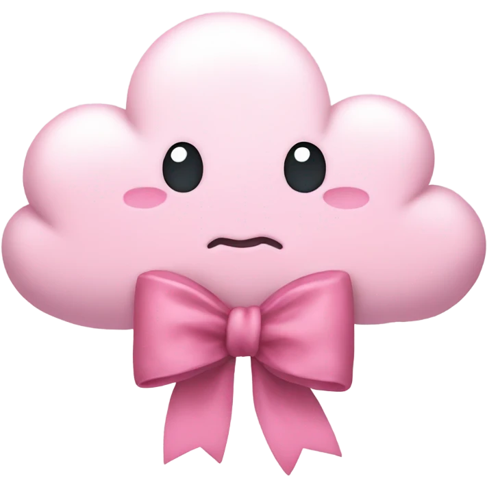 Pink cloud with a bow  emoji