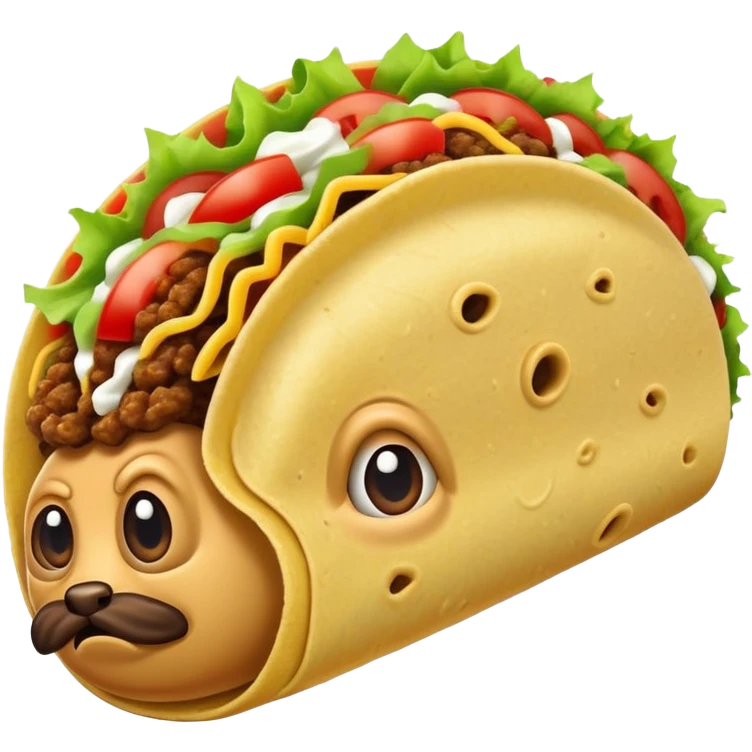 Unamused taco emoji