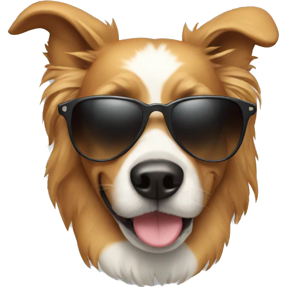 Dog with sunglasses  emoji