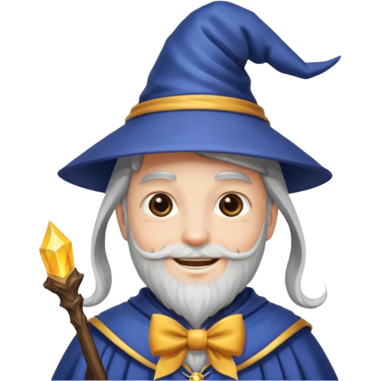 Wizard wearing bow emoji