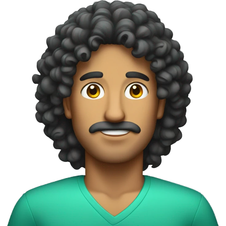 a mexican man with big curly hair  emoji