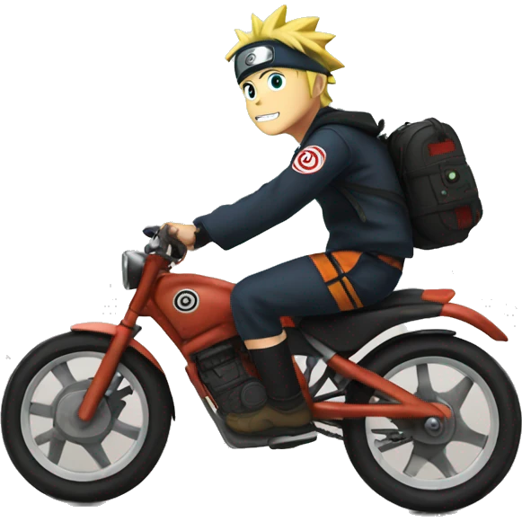 Naruto on a bike emoji