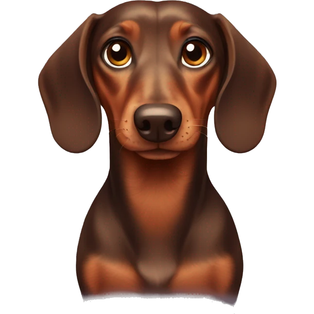 Brown dachshund emoji