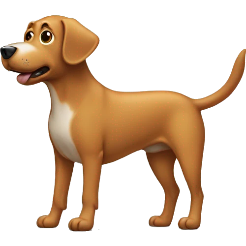 Dog pooping emoji