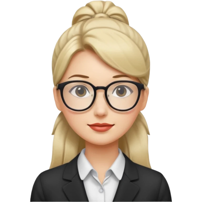 Office lady with high ponytail emoji