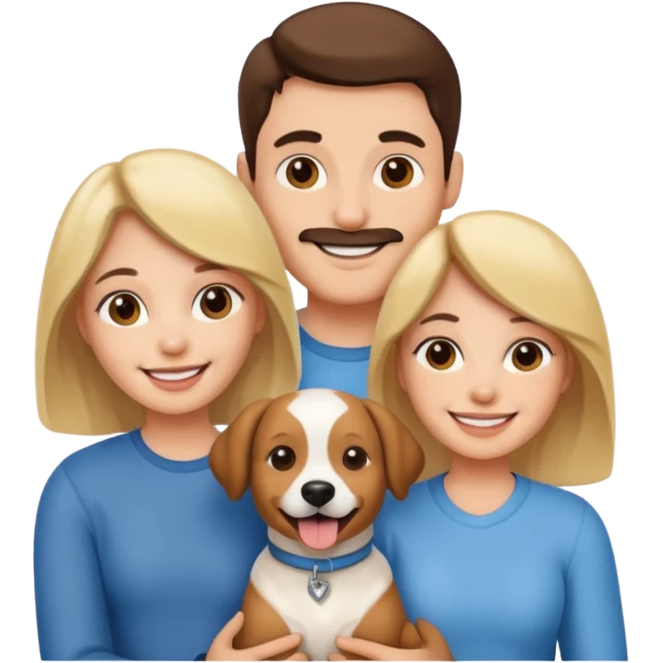 couple and their pet dog emoji