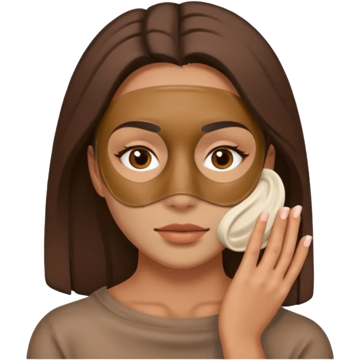 women beauty facial mugclay mask emoji