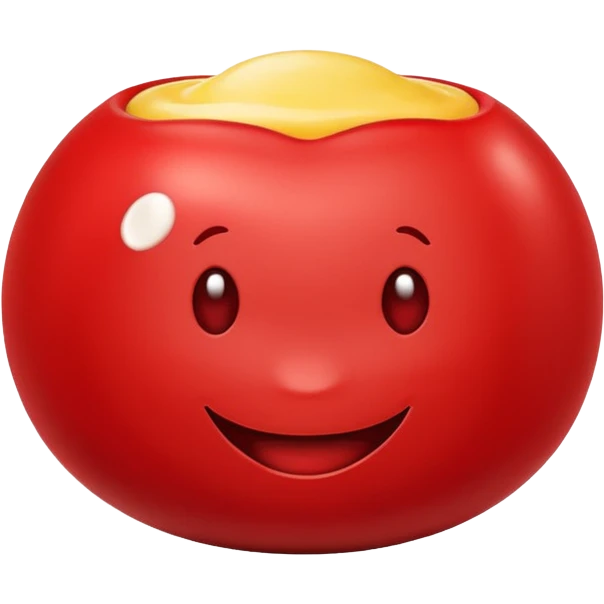 a babybel cheese with a smiling face emoji