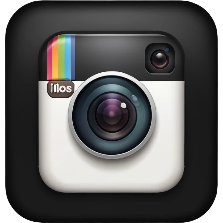 Instagram white and black emoji