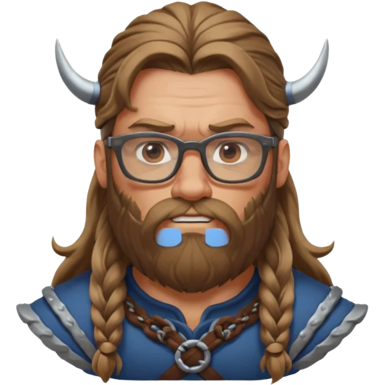 Glasses-Wearing wild viking büst emoji