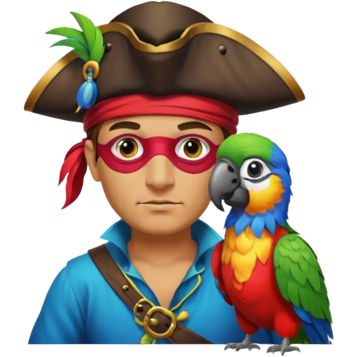 pirate and parrot emoji