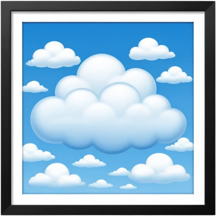 background with a happy blue sky with a few white clouds from a distance emoji