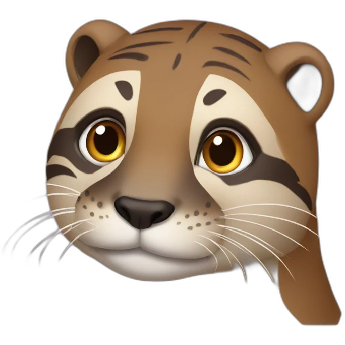 Loutre avec tigre emoji