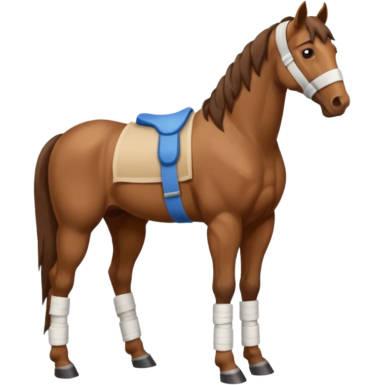 horse bandaged leg emoji