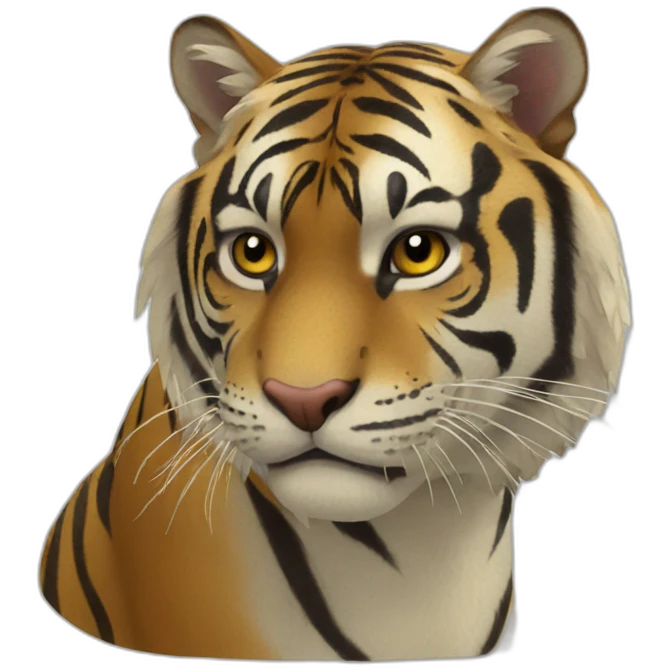 Tigre qui fait caca emoji