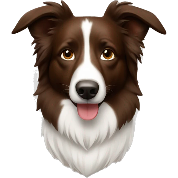 Brown border collie emoji
