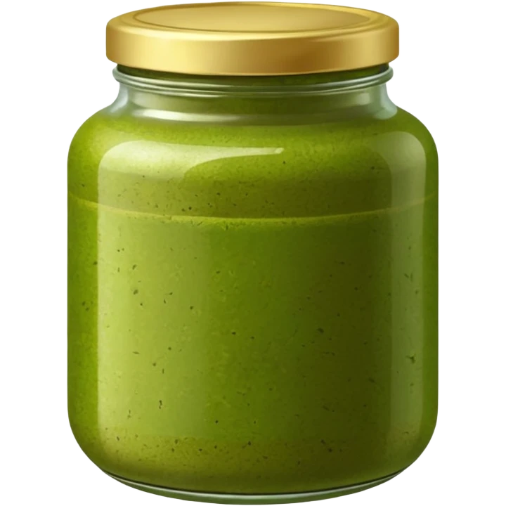 A jar of green curry paste emoji