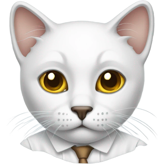 Cat with white shirt  emoji