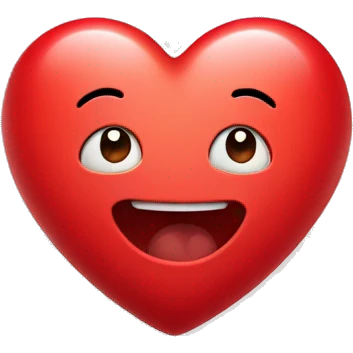 cute red smiling heart emoji
