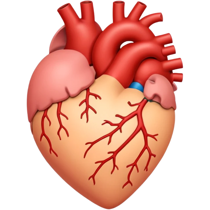 A nued colored heart with no vines  emoji