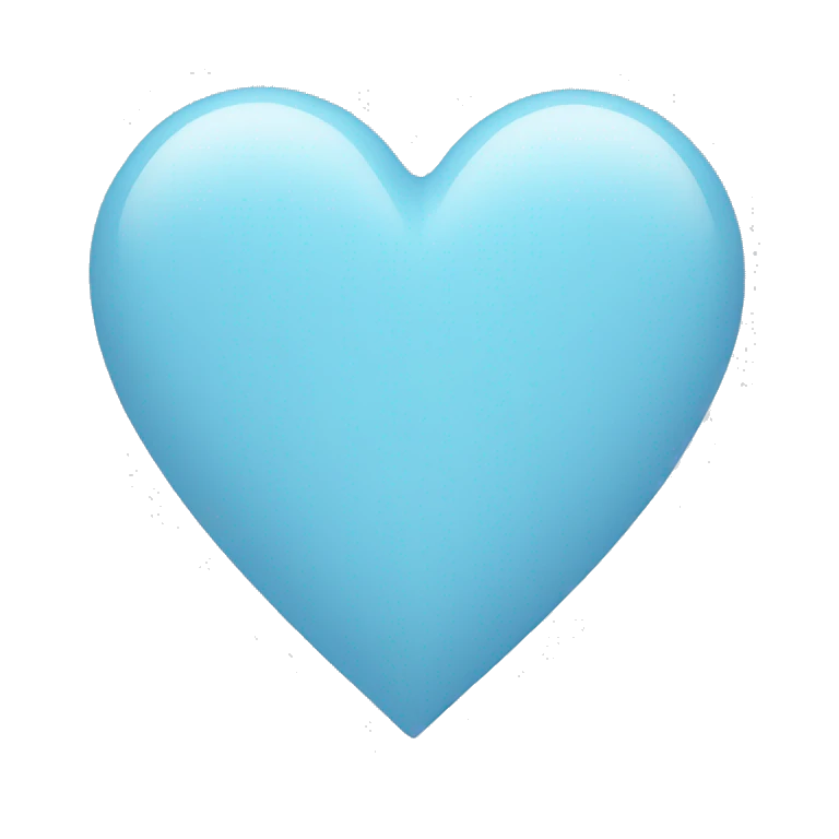 pastel blue heart emoji