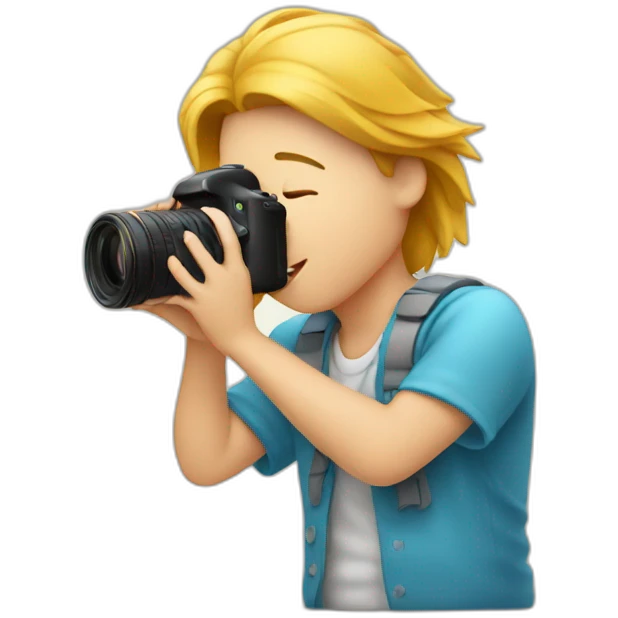 photographer photographing a newborn emoji