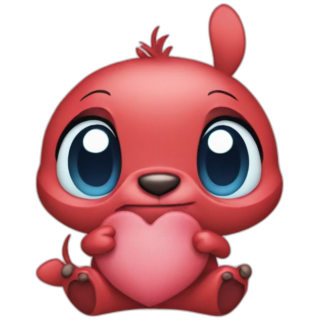 Stitch coeur emoji
