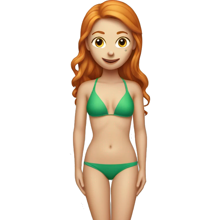 ginger girl in a bikini emoji