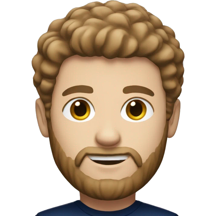 White male with brown hair and beard with the PSG outfit  emoji