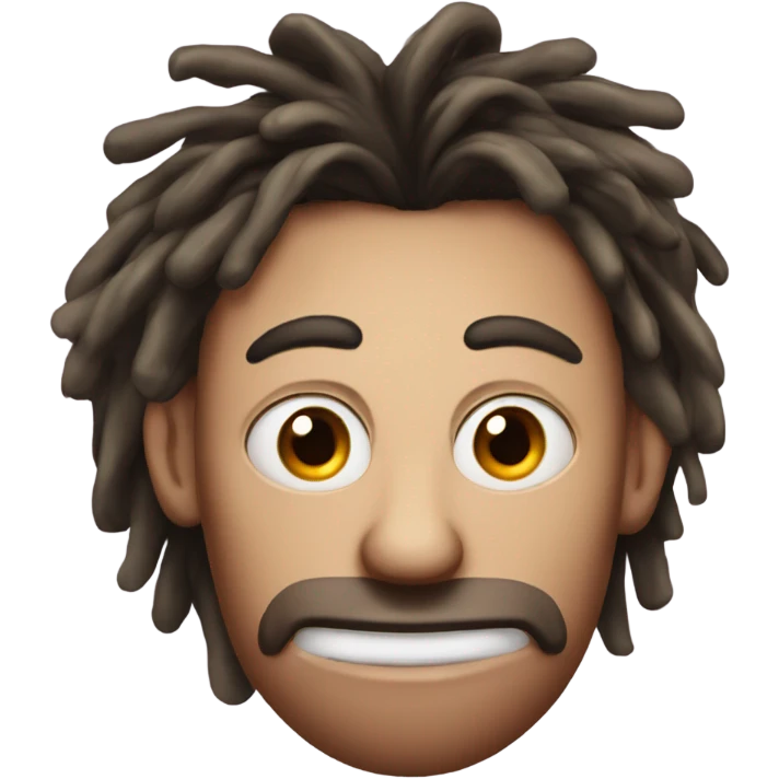 guy with one eye, a big nose, and one long pointy red dreadlock in the middle  emoji