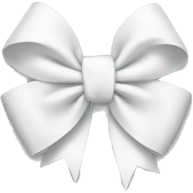White bow on white bow emoji
