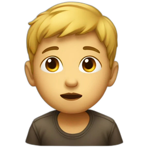 small kid thinking emoji