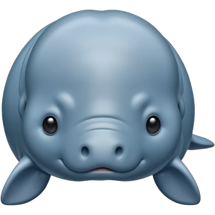 Manatee with gray-blue skin emoji