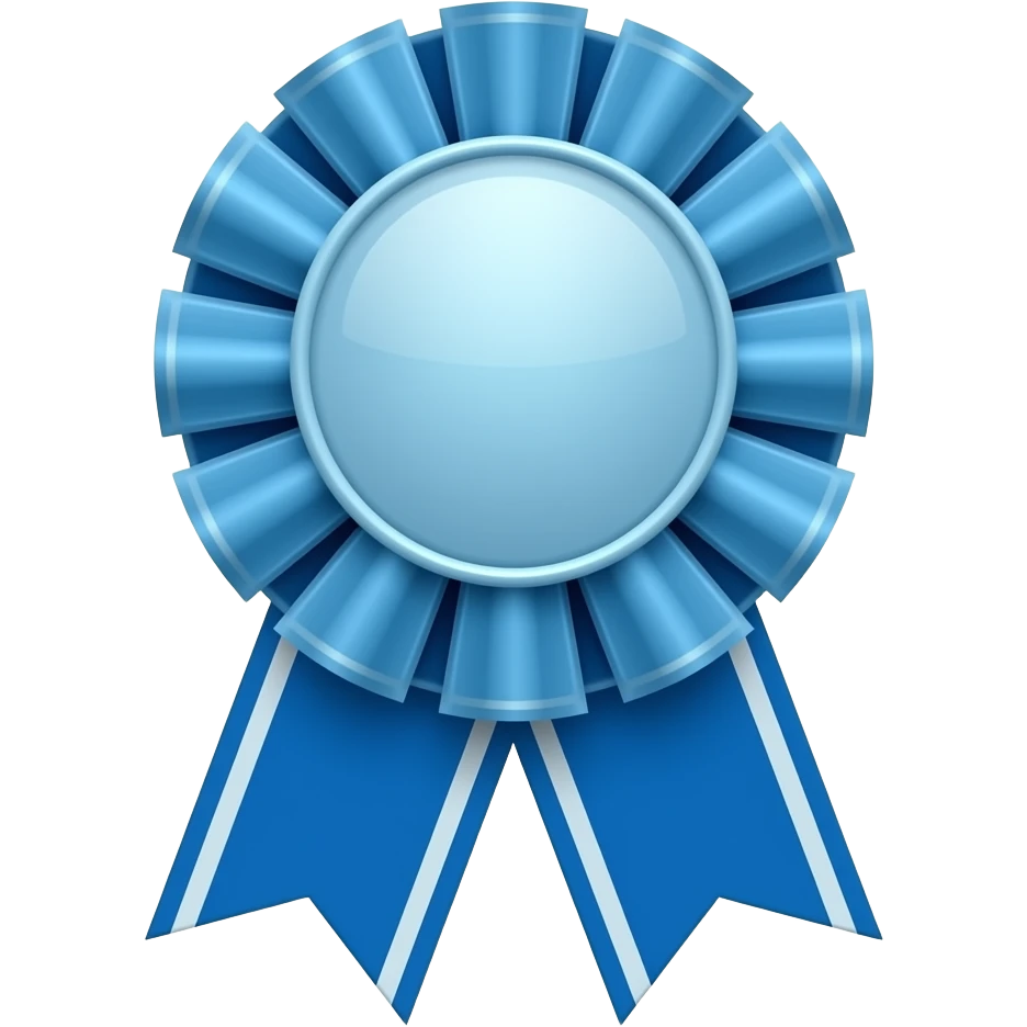 blue ribbon award emoji