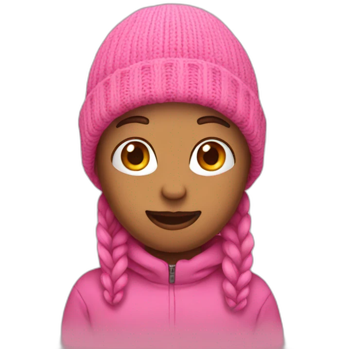 Only a pink beanie emoji