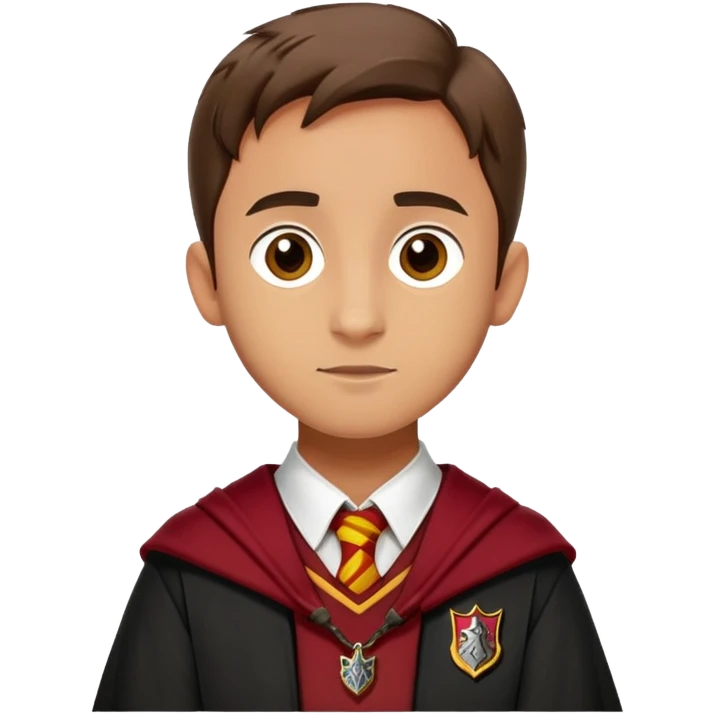 sean biggerstaff is Oliver Wood  in harry potter, wear hogwarts gryfindor uniform emoji