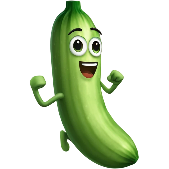 fit cucumber sprinting fast emoji