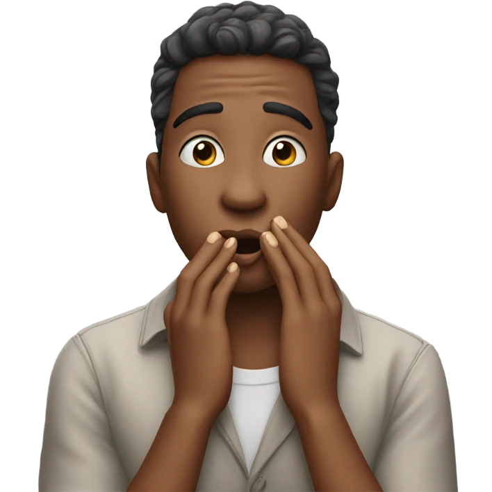 a person blowing kisses with a heartfelt expression emoji