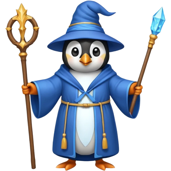 Penguin Wizard emoji