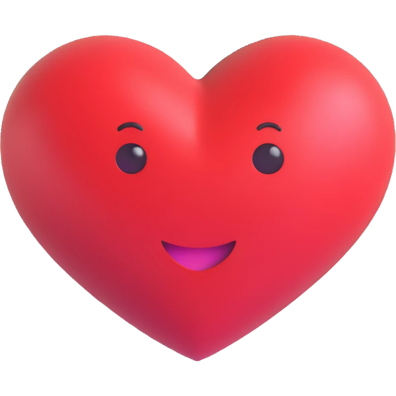 heart emoji in 3D style emoji