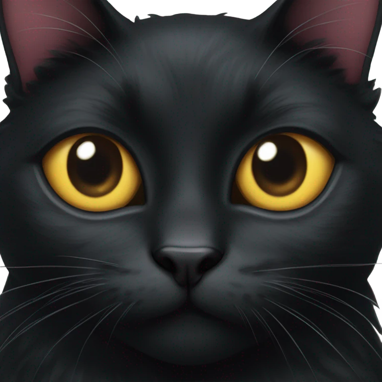 Face black cat with heart emoji