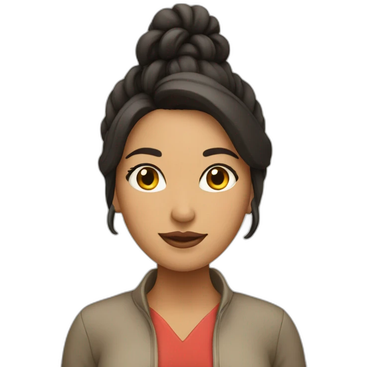latina girl with pagoda on the background emoji