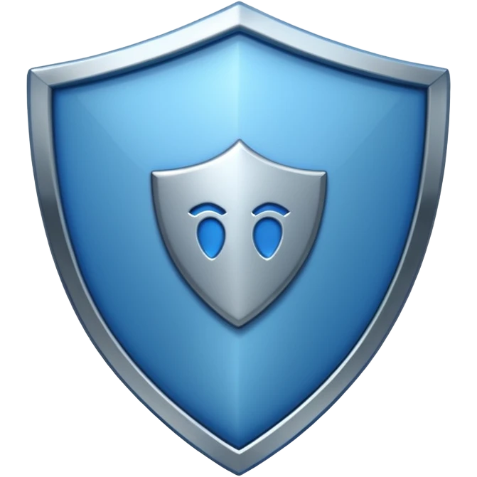 A nice looking blue shield  emoji