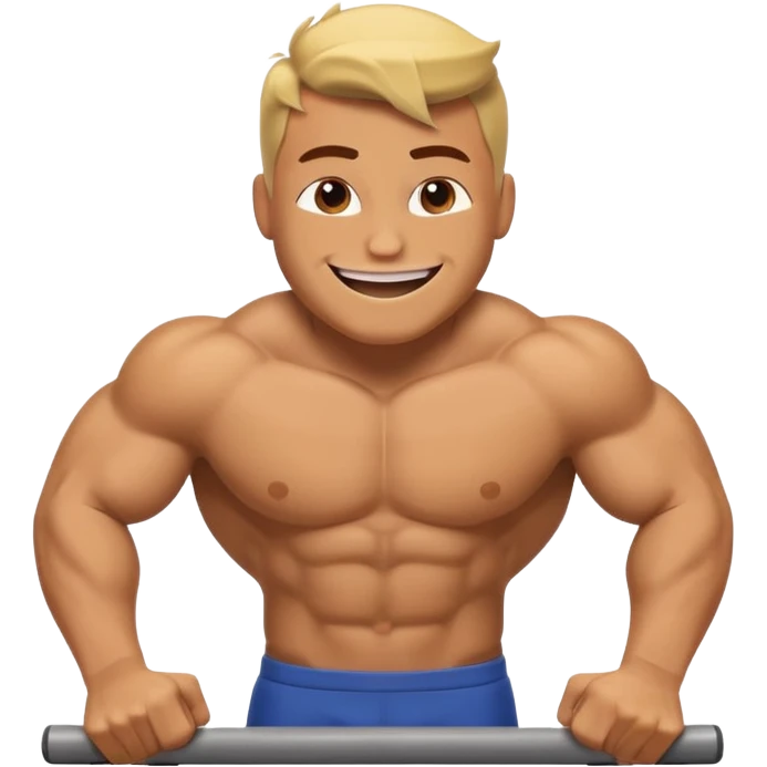 Buff roblox character doing a pushup emoji emoji