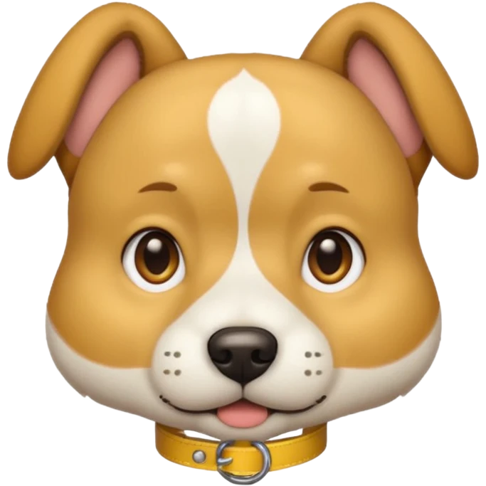 dog head wearing yellow collar emoji