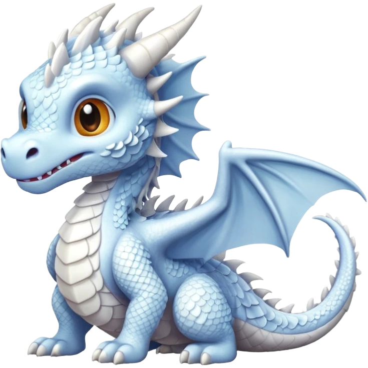 white cute dragon emoji