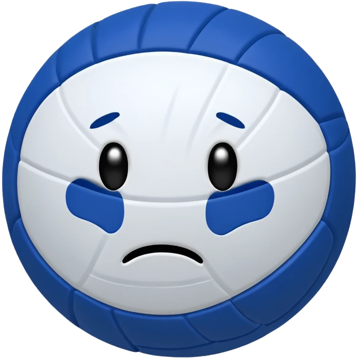 volleyball with frowny face bc game LOSS oh no emoji