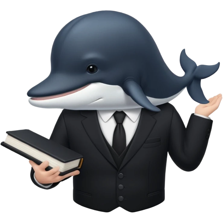 Mortician whale emoji